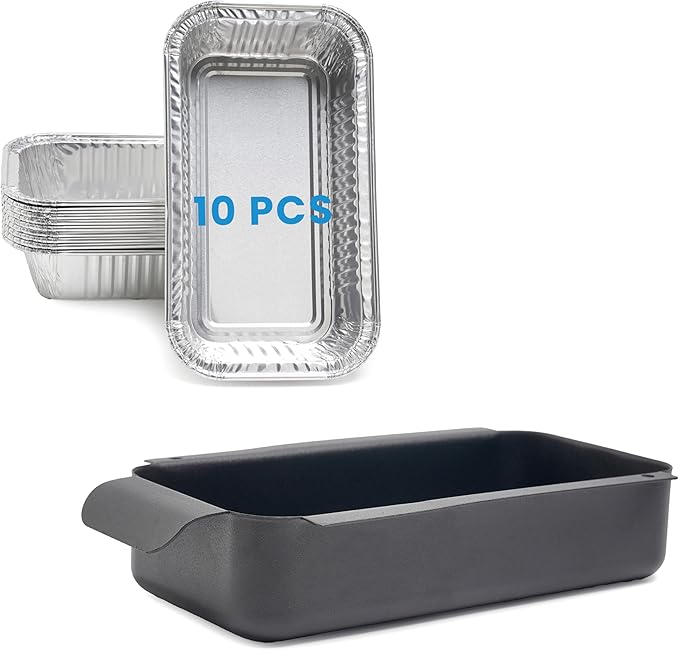 Catch Pan for CharBroil Performance TRU Infrared Gas Grill, Grease Pan Replacement Parts for CharBroil with 10 Pack 9328812P06 Aluminum Liner, Replacement for G416-0015-W1 G325-5703-W1