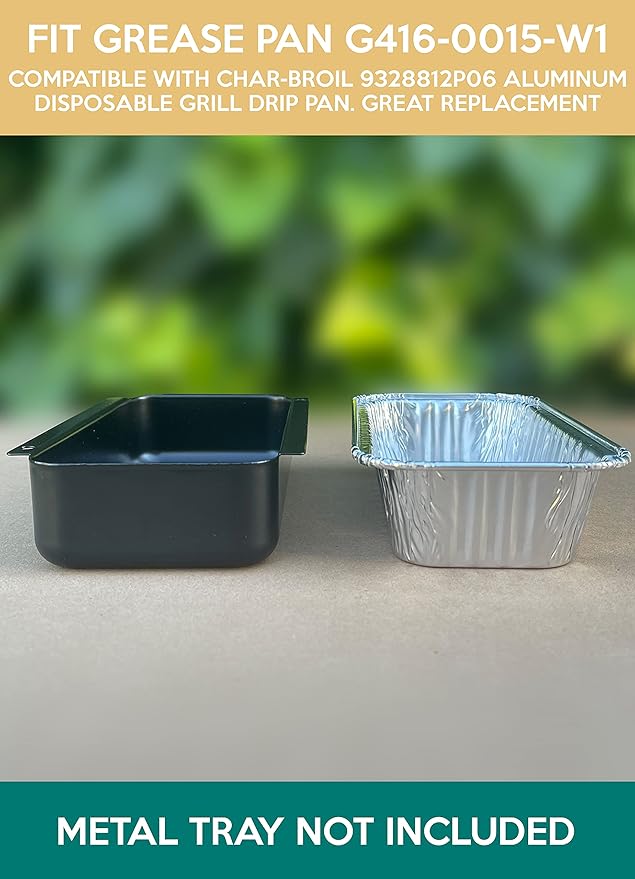 Fig & Leaf (20 Pack) Drip Pans Compatible with Char-Broil Grills 9328812P06 Foil Liner l Fits Grease Tray G416-0015-W1 l Disposable Aluminum Foil