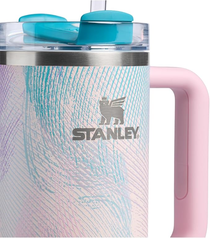 STANLEY Quencher H2.0 Tumbler with Handle and Straw 30 oz | Flowstate 3-Position Lid | Cup Holder Compatible for Travel | Insulated Stainless Steel Cup | BPA-Free | Sea Glass Plume