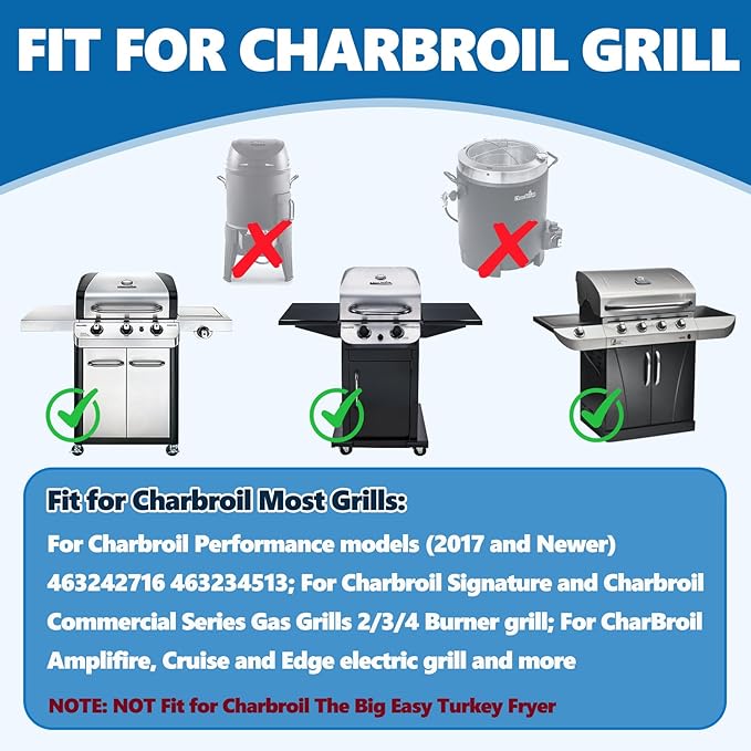 SafBbcue 9328812P06 Grill Grease Drip Pan for Charbroil Gas Grill Drip Tray G416-0015-W1, Grease Cup Catcher Holder with 12 Pack Aluminum Foil Disposable Liner for Charbroil Grills Replacement Parts