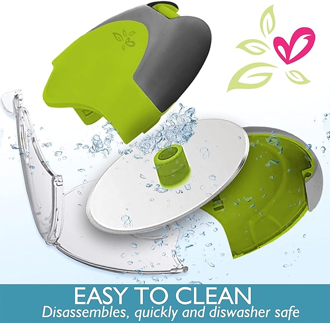 Green Pizza Cutter Wheel with Protective Blade Cover, improved, Super Sharp, Easy To Use and Clean, Slicer, Ergonomic Rubberized Grip, heavy dutty, Stainless Steel, Dishwater Safe