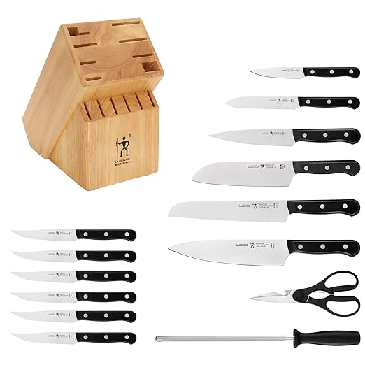 HENCKELS Solution 15-pc Knife Block Set - Natural