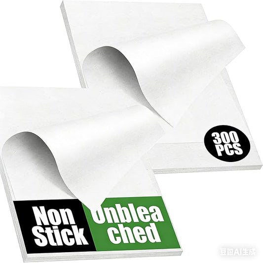 300 PCS Unbleached Parchment Paper Sheets for Baking 12x16 Inches, Non-Stick and Non-Toxic Pre-cut Parchment Sheets for Oven, Cooking, Grilling, Air Fryer & Steaming - Fit for Half Sheet Pans, White