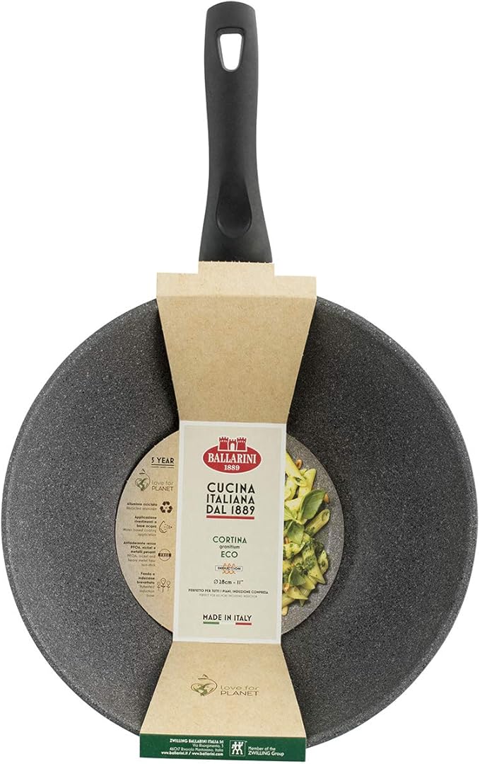Zwilling Ballarini Italia Srl -Tradiz Wok Cortinagranitium Eco Induction 1 Handle Cm 28