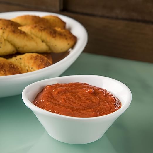 Carlisle FoodService Products Stadia Reusable Plastic Sauce Cup for Home and Restaurant, Melamine, 4 Ounces, White, (Pack of 24)
