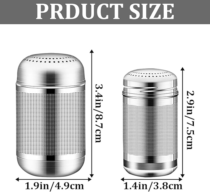 2PCS Stainless Steel Tea Infuser for Loose Tea Extra Fine Mesh Tea Infuser Loose Leaf Tea Steeper 304 Stainless Steel Tea with Heat Proof Handles