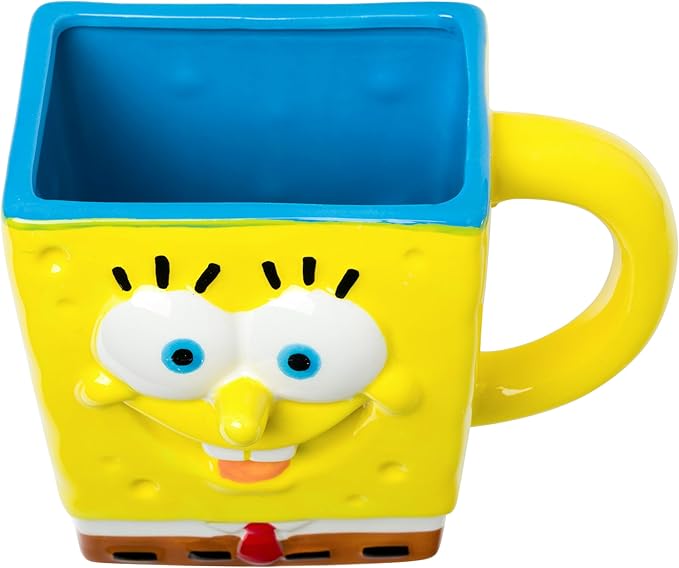 Silver Buffalo SpongeBob SquarePants 3D Sculpted Ceramic Mug, 20 Ounces