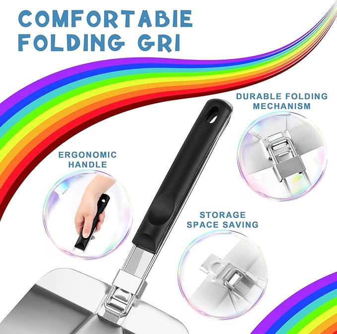 Pizza making kit,Pizza Peel Pizza Pan Set with 12"Pizza Peel、12"Pizza Pan、11"Pizza Cutter Rocker(8PC)