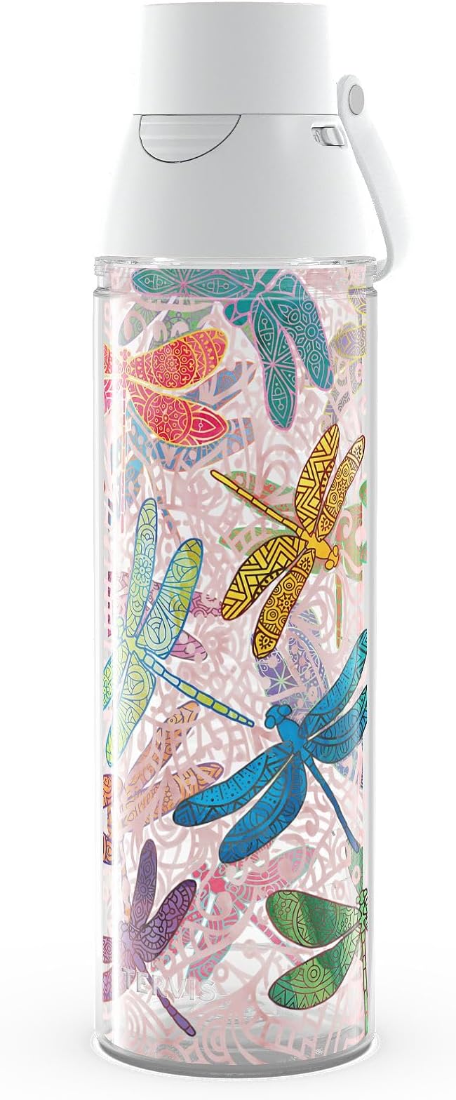 Tervis Venture Lite Dragonfly Mandala Made in USA Double Walled Insulated Tumbler Travel Cup Keeps Drinks Cold & Hot, 24oz Water Bottle, Classic
