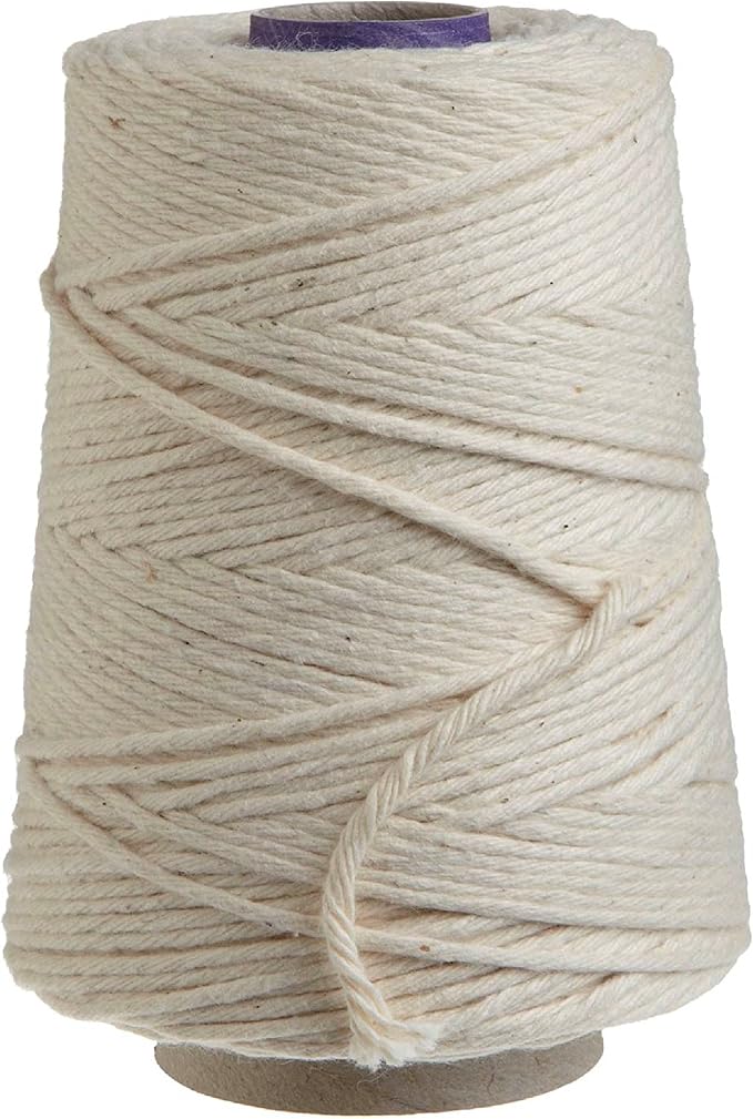 Regency Wraps Butchers Cooking Twine, Heavy Duty, 500ft,16 Ply, 2.4mm, Food-Safe Cotton Kitchen String for Turkey Trussing, Meat Prep, Crafting, Natural, Pack of 1