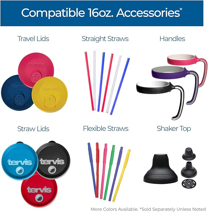 Tervis Travel Lid, 16 oz, Clear (Pack of 2)