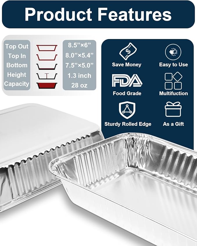 Drip Pans for Weber, Disposable Aluminum Foil Grease Trays for Weber Grills, Universal Replacement Liners for Weber Series, 8.6" x 6", 200 Pcs