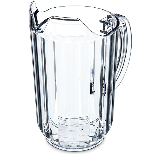 Carlisle FoodService Products 554607 Restaurant-Style SAN Plastic Pitcher, 60 oz, Clear