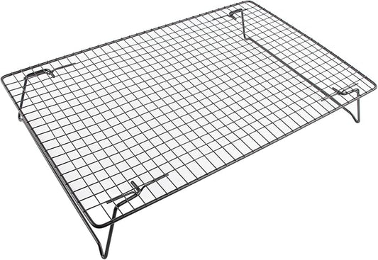Baking Cooling Rack, Iron Baking Cooling Rack for Cooking and Baking, Suitable for Dessert Cafe Bakery (Black)