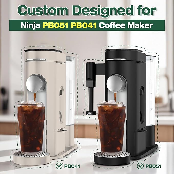 Disposable Coffee Filters for Ninja PB051 PB041 Pods and Grounds Single Serve Coffee Maker, 150PCS Coffee Paper Filter for Ninja Coffee Maker, Unbleached
