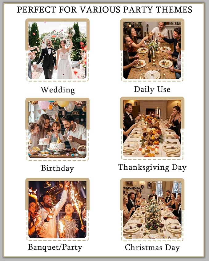 Supernal 240 Pcs Pre Rolled Napkins with Gold Plastic Silverware - 60 Sets Elegant Disposable Wrapped Cutlery: Heavy Duty Gold Forks, Knives, Spoons for Weddings, Parties, & Catering Events