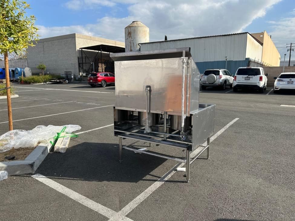 cooler depot Chinese Wok Range with Waterfall, 47"Width 2 hole burner ring propane/natural gas LP NG, NSF Certified