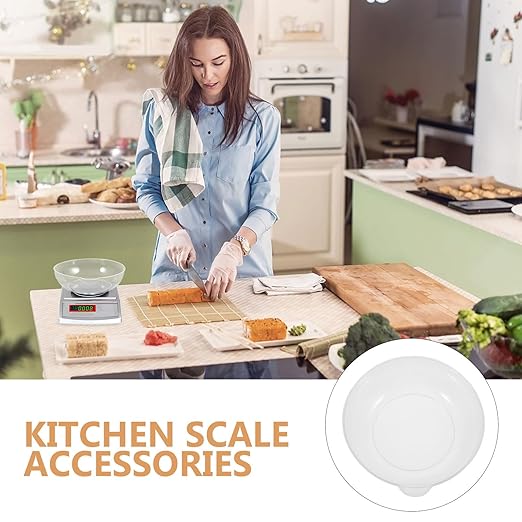 VILLCASE Food Scale Bowl - Electronic Scale Tray for Cooking, Food Pan Plastic Plate for Household Weight Measurement, Jewelry Baking Meal Prep Dieting