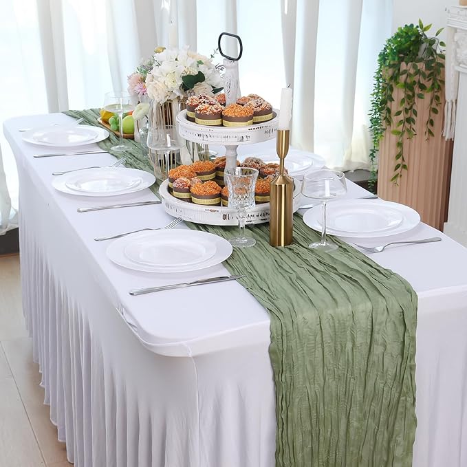 Moretoes 100PCS White Plastic Plates Disposable 10.25inch Dinner Plates and 7.5inch Dessert Salad Plates Heavy Duty Plates for Wedding Party and Birthday