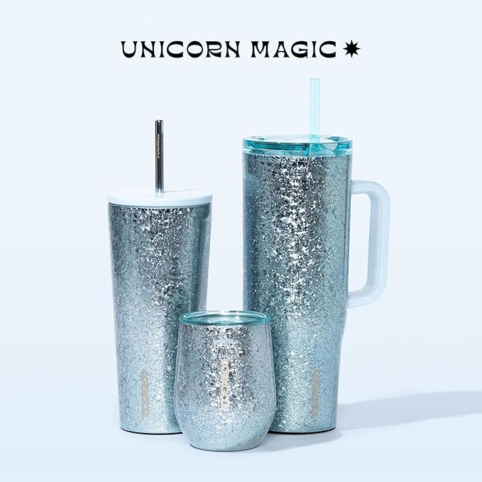 Corkcicle Cold Cup - Triple Insulated Tumbler with Straw - 12 Hours Cold - Leak-Resistant Lid - Easy Grip - Non-Slip Bottom - Summer Drinkware Gift - Keeps Drinks Ice Cold - 24 oz - Ice Breaker