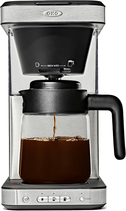 OXO BREW 8-Cup Coffee Maker with Podless Single-Serve Function, programmable coffee maker, café coffee, single-serve coffee, SCA certified home brewer