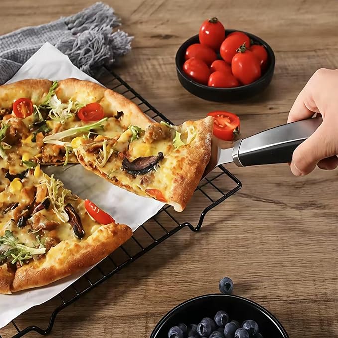 Pizza cutter, pizza cutter wheel, pizza cutter rocker blade, clean and crisp sliced pizza, and other food that needs to be cut Pizza knife with pizza spatula