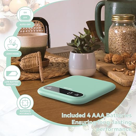 Digital Food Scale 11lb/0.01oz, Kitchen Scales Digital Weight Grams and Oz for Weight Loss, Baking and Cooking,LED Display，with Tare Function