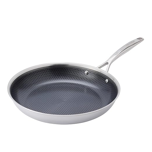 Henckels Paradigm Ceramic 12-inch Stainless Steel Dual Performance Fry Pan with Lid
