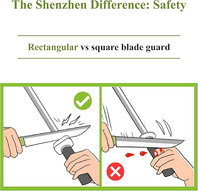 Shenzhen Knives White Ceramic Knife Sharpener Honing Rod: Best Professional Knife Sharpening Tool.12 Inch Honing Stick, Ceramic Honing Rod for Chef's Knife and Kitchen Knife