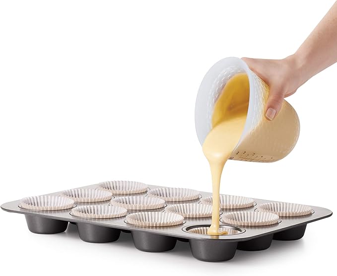 OXO Good Grips 2-Cup Squeeze & Pour Silicone Measuring Cup with Stay-Cool Pattern