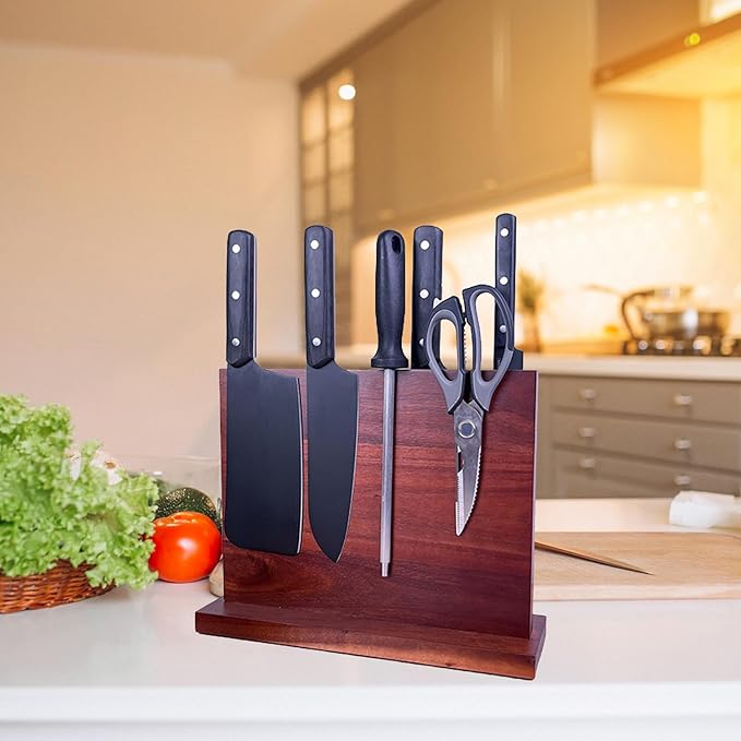 Magnetic Knife Block - 18 Inch Strong Magnetic Knife Holder, Secure Knife Storage Organizer | Space Saving for Kitchen Knives & Chef Tools
