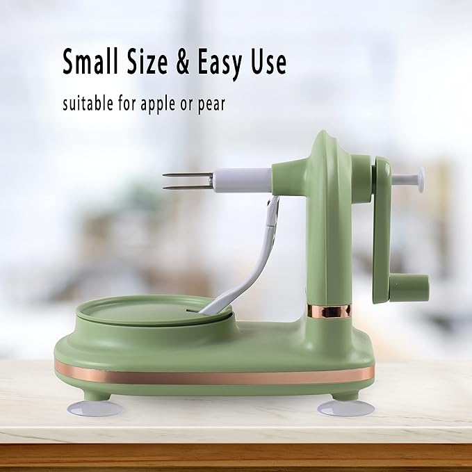 Apple Peeler with 2 Blades Replacements, Apple Pealer Slicer & Corer for Home Kitchen Quick Applesauce Pie Making