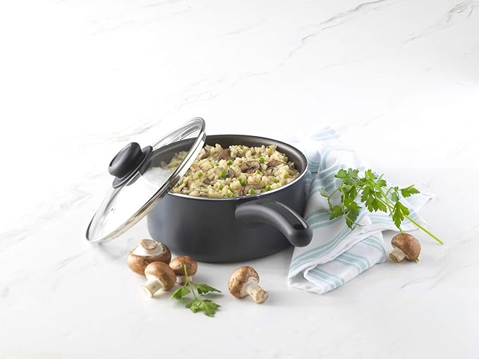 GoodCook Everyday Sauce Pan with Lid, 3 Quart, Black
