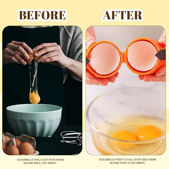 Egg Cracker, 6PCS Egg Shell Opener for Raw Eggs, Efficient Stainless Steel Egg Opener for Home Cooks and Baking Enthusiasts, 3 Colors