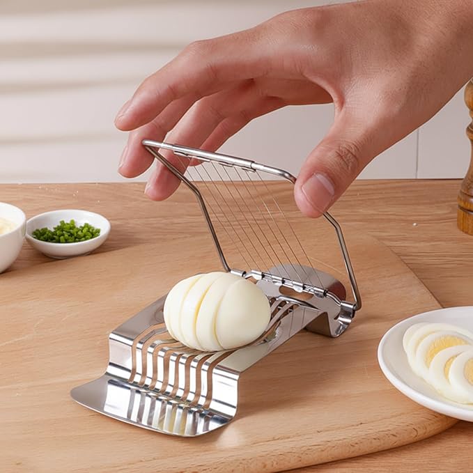 4-Piece Kitchen Tool Set with Plastic and Stainless Steel Openers, Egg Opener for Hard Boiled Eggs and Egg Shell Cutter, Easy Egg Peeling and Separating for Home Cooks and Baking Enthusiasts