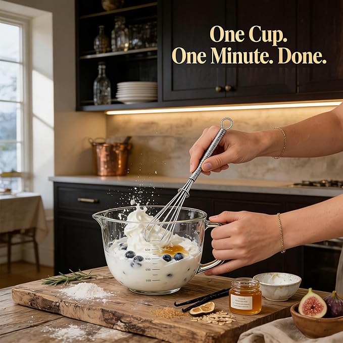 Anaeat Mini Wire Whisks, Set of 2 Portable Stainless Steel Kitchen Tiny Whisk & Egg Beater with Thick Wire - Sturdy Small Mixing Balloon for Cooking, Blending, Whiping, Beating and Stirring (5" + 7")