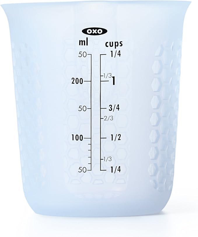 OXO GG 1 CUP SQUEEZE & POUR SILICONE MEASURING CUP, CLEAR