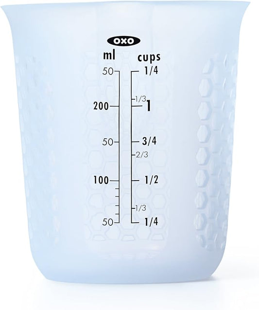 OXO GG 1 CUP SQUEEZE & POUR SILICONE MEASURING CUP, CLEAR