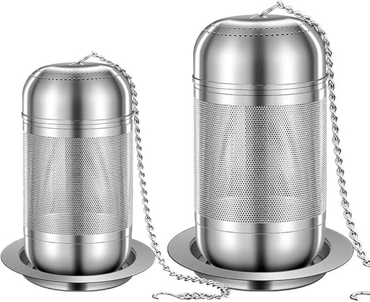 2Pack Tea Strainers for Loose Tea, Extra Fine Mesh Tea Infuser, 316 Stainless Steel Loose Leaf Tea Steeper, Tea Infuser for Loose Leaf Tea (2 Pack - Large + Small)