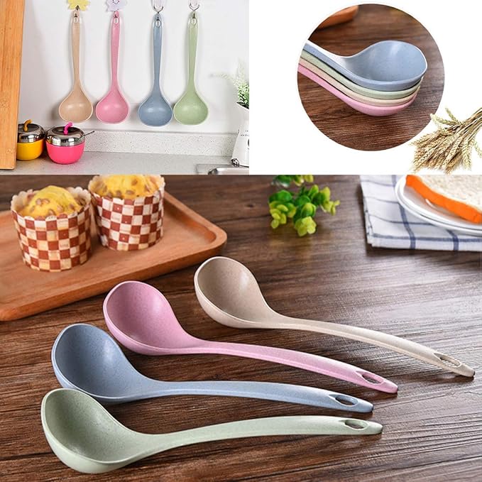 ZaoProteks Soup Ladle Spoon Great for Cooking, Soup, Chili, Gravy, Salad Dressing and Pancake Batter, 4 Pack