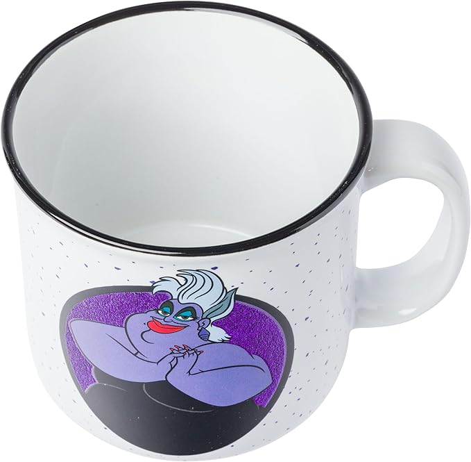 Silver Buffalo Disney Villains the Little Mermaid Ursula Poor Unfortunate Souls Glitter Ceramic Camper Mug, 20 Ounces