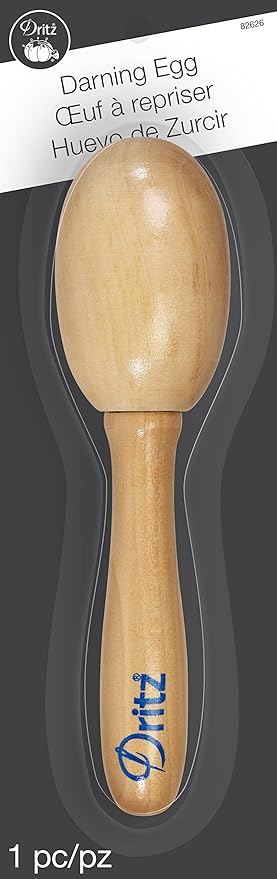 Dritz Clothing Care 82626 Darning Egg, Black , Brown, Small