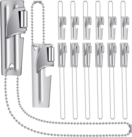 12 Packs P-38 and P-51 Military Can Openers with Key Rings Stainless Steel Army Camping Can Openers Military Manual Portable for Kitchen Travel Camping Survival Outdoor