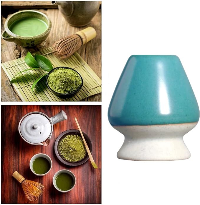 Matcha Tea Whisk Holder Ceramic Holder for Bamboo Chasen fit for Matcha Chasen Tea Set Accessories (F)
