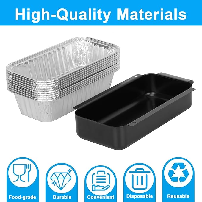 Grease Tray Replacement with 10 PCS Aluminum Drip Pans for CharBroil Performance 463331221 463365021 463448021 TRU Infrared 4-Burner Gas Grill Grease Catcher Pan for CharBroil 9328812P06 G416-0015-W1