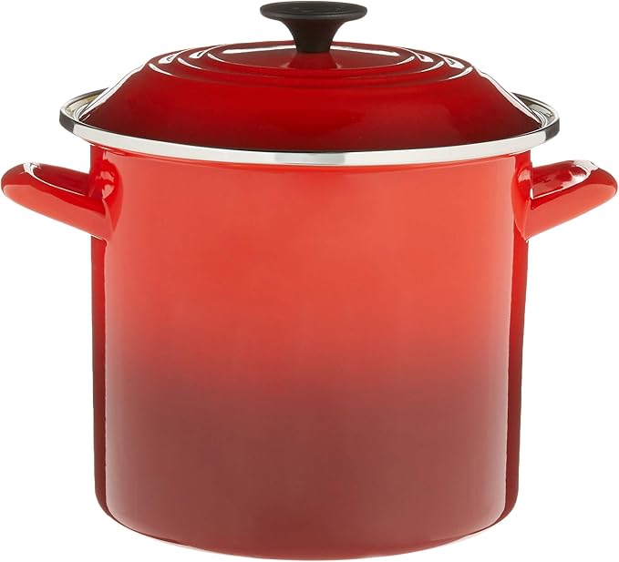 Le Creuset Enamel On Steel Stockpot, 8 qt., Cerise