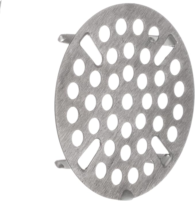 OCS Parts Commercial Kitchen Sink Flat Strainer | Universal Fit 3-Inch Stainless Steel Strainer | Fits Most 3 Tier Compartment Sinks (Single)