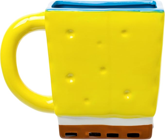 Silver Buffalo SpongeBob SquarePants 3D Sculpted Ceramic Mug, 20 Ounces
