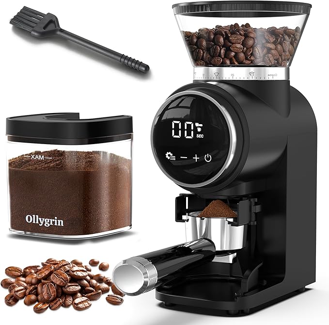 Coffee Grinder Electric, Upgrade Conical Burr Coffee Beans Grinder with Touch Panel, Adjustable Burr Mill with 30 Grinding Sizes