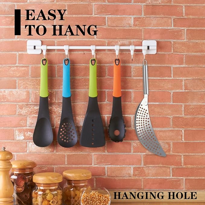 Stainless Steel Held Pot Strainer, Pasta Strainer with handle, Insert Pan Drainers for Spaghetti Fry Noodles Fruit Vegetable Kitchen Pots Pans(36×6.5cm/14.17×2.55inch)